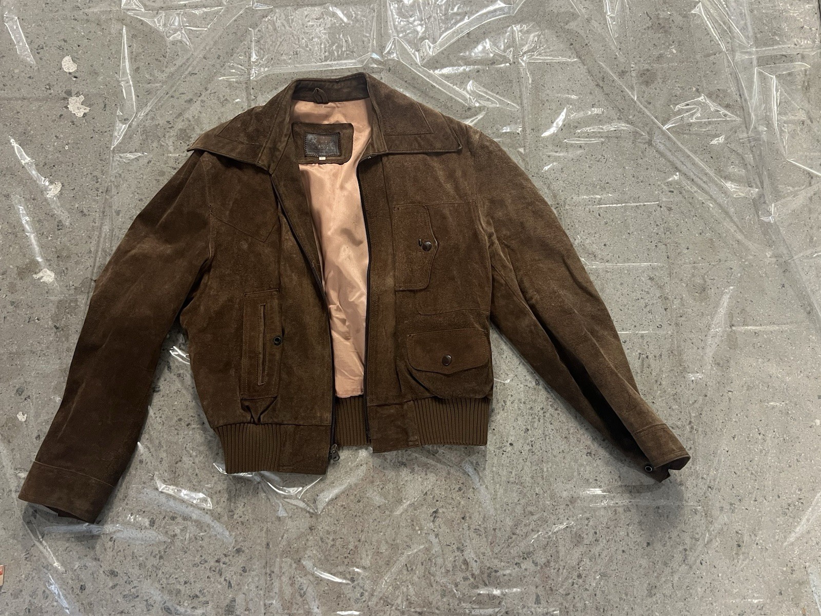 Vintage 1970s Monti Brown Suede Leather Flight Bomber Jacket Mexico Men’s 42