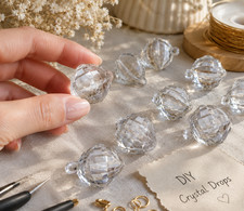 Acrylic Drop Bead Clear Beads for Jewelry Making Transparent 15mm 40pcs