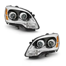 Halogen Headlights Set Fit For GMC Acadia 2007-2012 Chrome Pair L R Headlamp