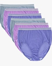 Fruit of the Loom Fit for Me Womens Plus Heather Assorted Brief Underwear, 6...