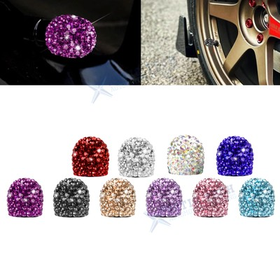 #ad Bling Tire Valve Stem Caps Pressure Wheels Tyre Rim Accessories Universal Fit $7.94