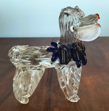 Scultura Cane in Vetro di Murano cm 30 x 25 con difetti