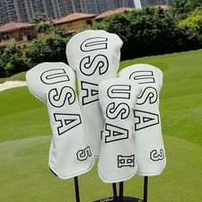 USA letter Golf Club Headcovers Driver Fairway Woods Hybrid Head Covers Set 135H