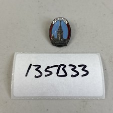 Moscow Kremlin SPASSKAYA Tower USSR Soviet Enamel Pinback Badge Vintage 135B33