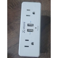 Atomi Power Surge Protector Wall Charger USB Ports Outlet Extender