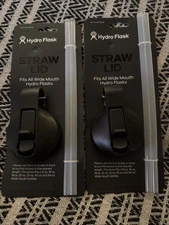 Hydro Flask Wide mouth Straw Lid Black Quantity 2 Brand New
