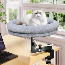 Cozy 360  Rotating Cat Desk Bed, Soft Faux Fur, Supports Up to 50Lb