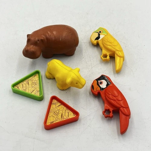 Vintage Fisher Price 916 Little People Play Family Zoo Animals Accessories 6 Pc