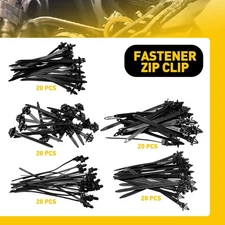 100X Mixed Cable Tie Bundled Wire Band  Wire Harness Line Fastener Strap Clip