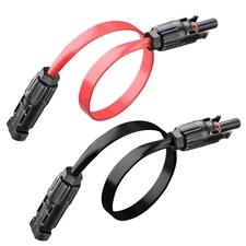 10AWG Super Flat Solar Cable Connector, 50A Photovoltaic Extension Cable Flat...