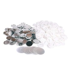 100 Sets Blank Button Badges 2.25 Inch 58mm Silver