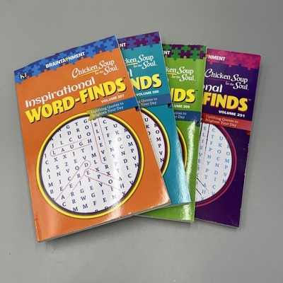 Lot Of 4, Kappa Chicken Soup For The Soul Inspirational Word-Finds, Word Search