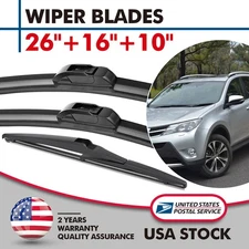 Set of 26" 22" 15" Front&Rear Windshield Wiper Blades For Toyota Venza 2009-16