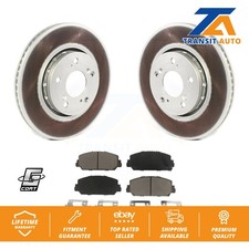 [Front] Coated Disc Brake Rotors And Ceramic Pads Kit For Acura RLX
