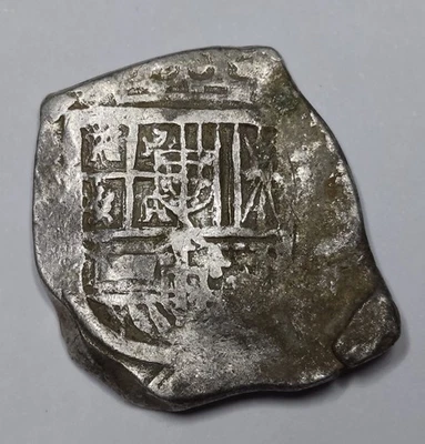RARE Monnaie Argent, 4 Reales COB 1598-1621 Philip II/III SPANISH COLONIES 13.6g - Photo 1/4