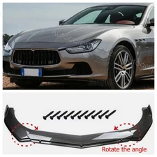 Carbon Style Front Spoiler Lip Splitter Body Kit For Maserati Ghibli GT S Q4 US