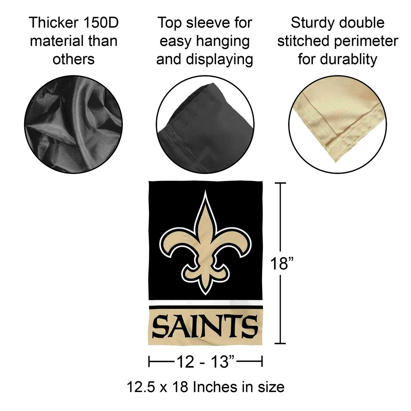 New Orleans Saints Garden Flag and Yard Banner