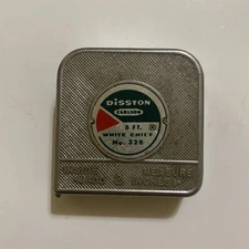 Vintage Disston / Carlson White Chief 8’ Tape Measure No. 328 HK Porter HKP