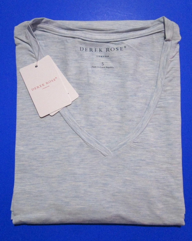 DEREK ROSE WOMENS SLEEP TEE - SMALL - MICRO MODAL - RRP. £180 - BLUE NIGHTIE - Image 2 of 4