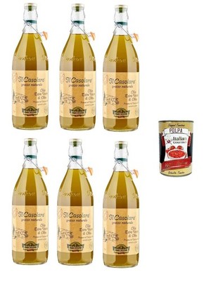 Farchioni Olio Extra Vergine di Oliva, 6x1L, naturbelassen+Polpa