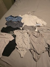 Carter's Gerber Unisex Baby One-Piece Bodysuits 9pc 3-6 6-9mo Cotton Assorted