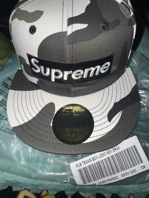 Supreme MLB Teams Box Logo New Era 59Fifty Cap SnowCamo Size 8 and