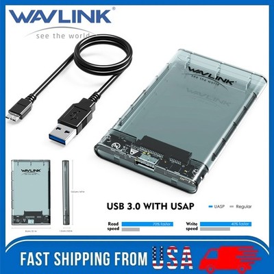 2.5'' HDD/SSD External Hard Drive Enclosure USB3.0 to SATA III Tool-Free Reader