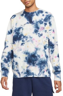 Nike Sportswear Men's Tie-dye French Terry Long Sleeve Top Size Small