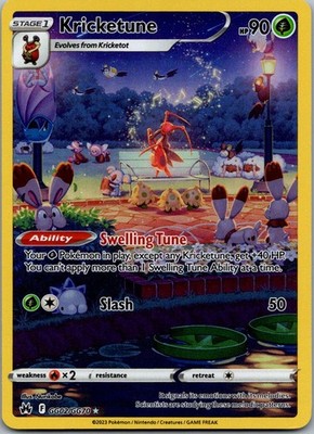 Kricketune Holo Ultra Rare SWSH: Crown Zenith: Galarian Gallery GG02/GG70 NM