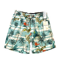 Tommy Bahama Men S Naples Palmero Stripe Swim Trunks Spring Sky Blue Elastic NWT
