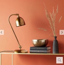 Pooky Obama desk light in antiqued brass 