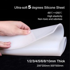 Soft Silicone Sheet Hardness 5 Degrees High Temp Mat Plate 1/2/3/4/5/6/8/10mm