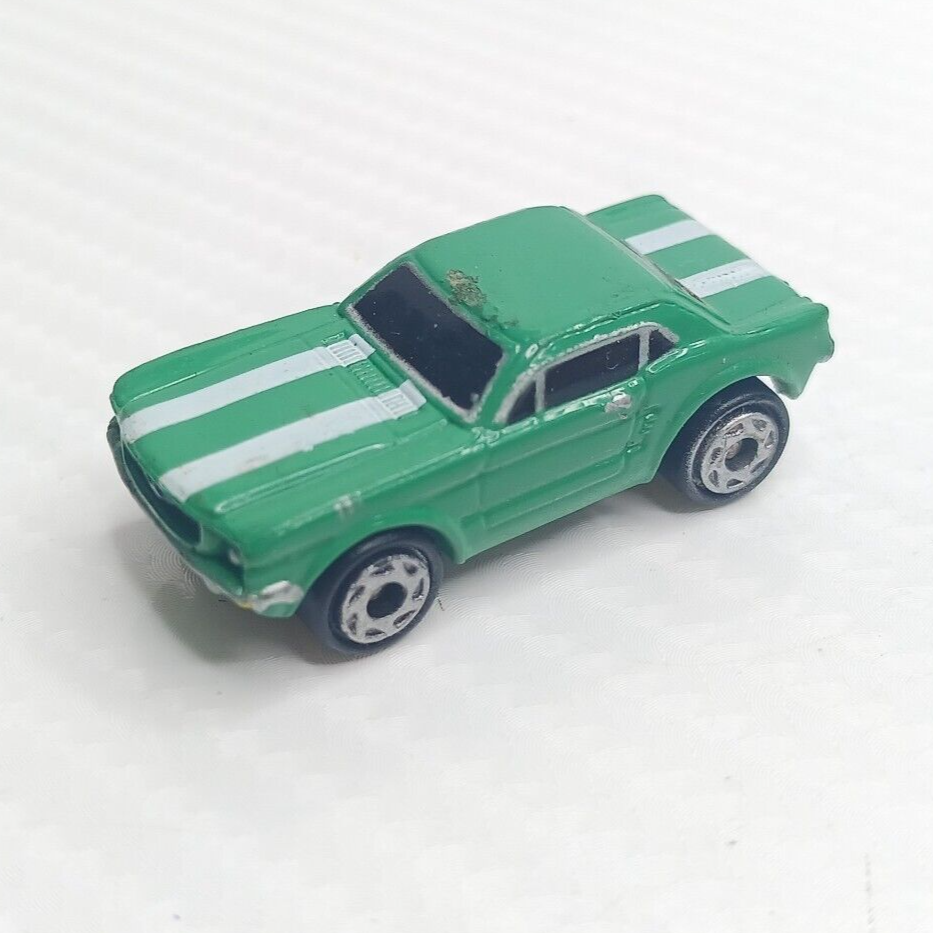 1994 LGT Micro Machine 1964 Ford Mustang Green Car w/ White Racing Stripes