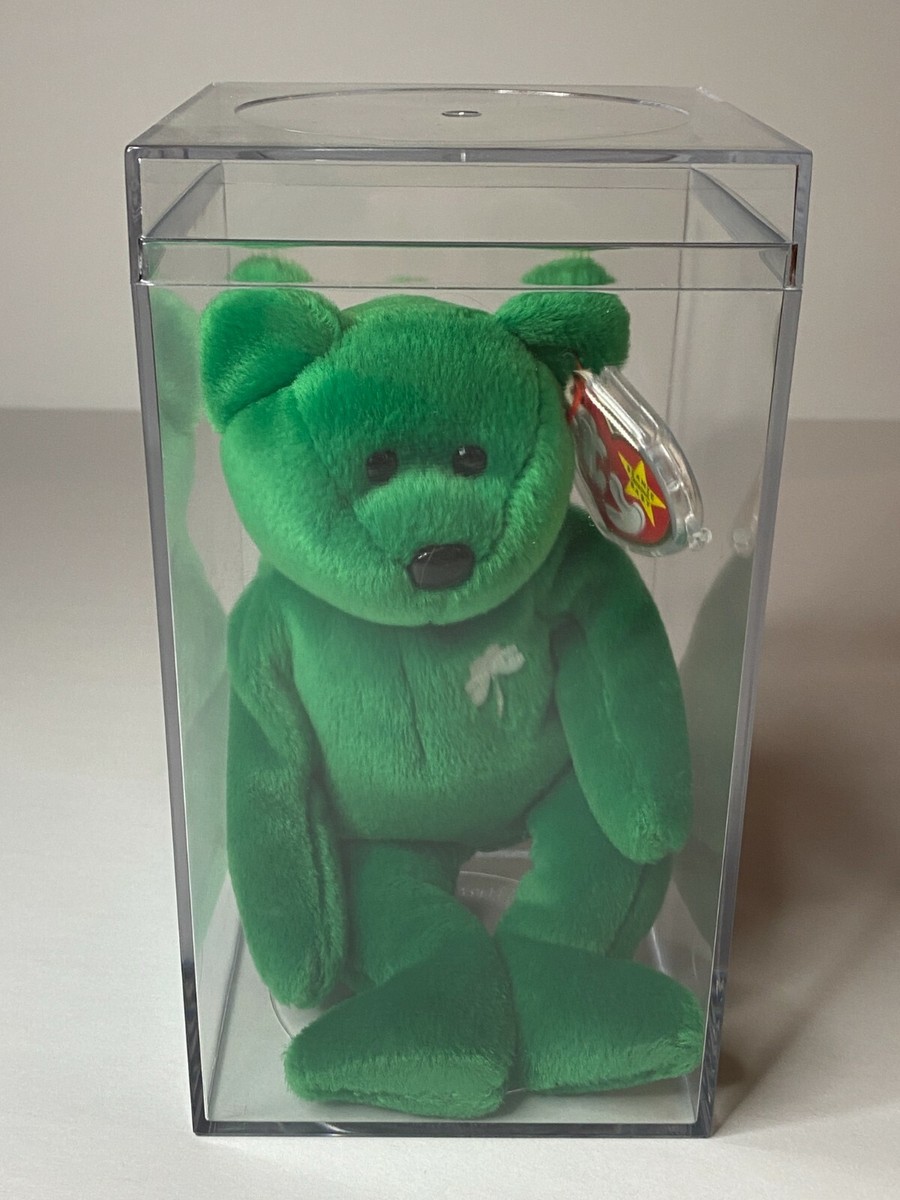 メルクストーリア 茶々ぬい 緑精 イヤリング トト 緑精 1997 TY Beanie Baby Erin Lucky Shamrock Green Bear, RARE w/ERRORS