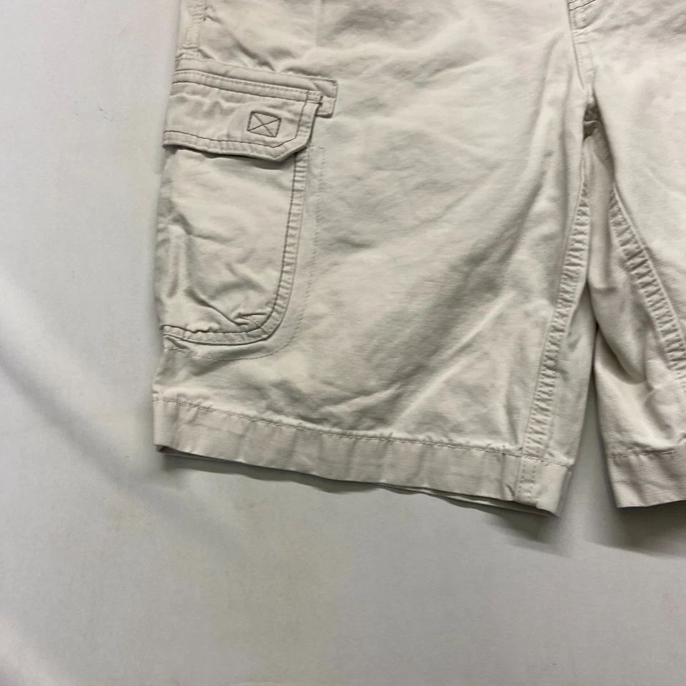 Pantalones Cortos de Carga Perry Ellis America Para Hombres 34 Blanco 100% Algodón Bolsillos Lazos para Cinturón Foto 3 de 4