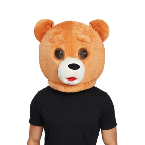 Mens Animal Horse Shark Teddy Bear Dinosaur Mascot Mask Fancy Dress Costume New - Picture 4 of 6