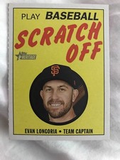 2020 Topps Heritage Baseball Evan Longoria 1971 Scratch Off Card #11 Giants