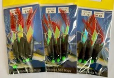 JUMBO HOKKAI SEA FISHING  BOAT RIG - 3 x HOOK RIG   COLOUR BLACK
