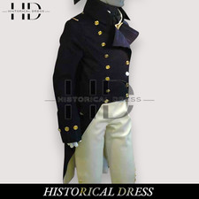 Cappotto lana doppiopetto nuovo nero Navy Captain Royal British spedizione veloce