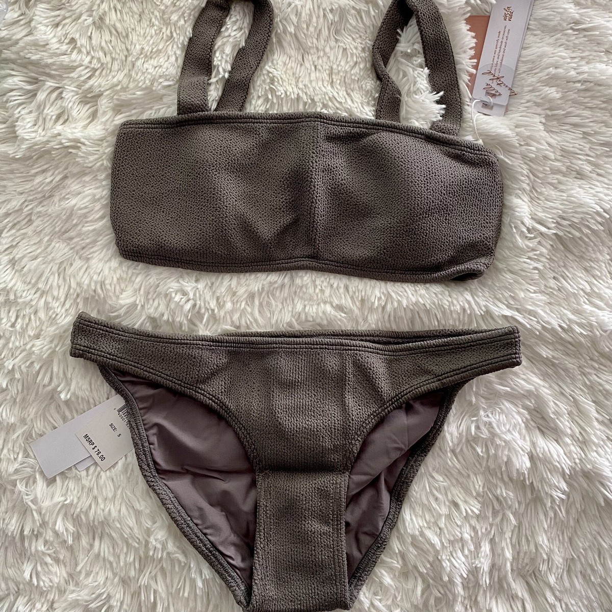 Set De Bikini PILYQ Sand Reef Layla - Bralette Et Slip Bikini, Taille S, Neuf Avec étiquettes