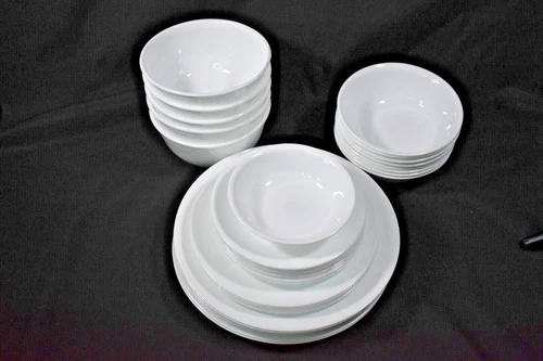 Corelle Winter Frost White Dishes Set of 38 Bowls Plates Saucers