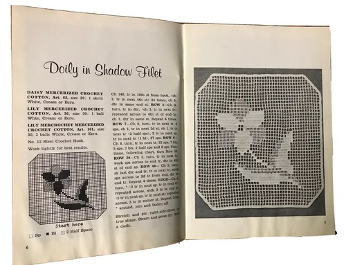 Vintage Lily Design Book No 209 Doilies To Treasure Booklet Crochet Patterns - Picture 5 of 10
