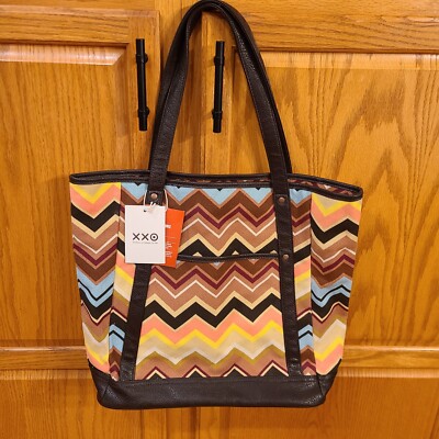 MISSONI for Target XOXO Chevron Zig Zag Large Tote Bag Handbag Purse NEW