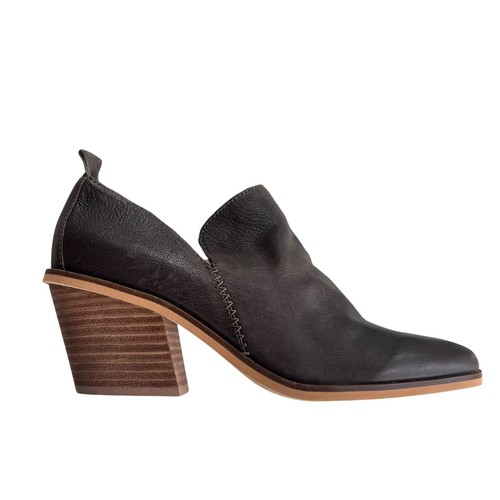 Lucky Brand Womens Sz 8.5 Dark Brown Victorey Leather Block Heel Western Booties - Picture 7 of 16