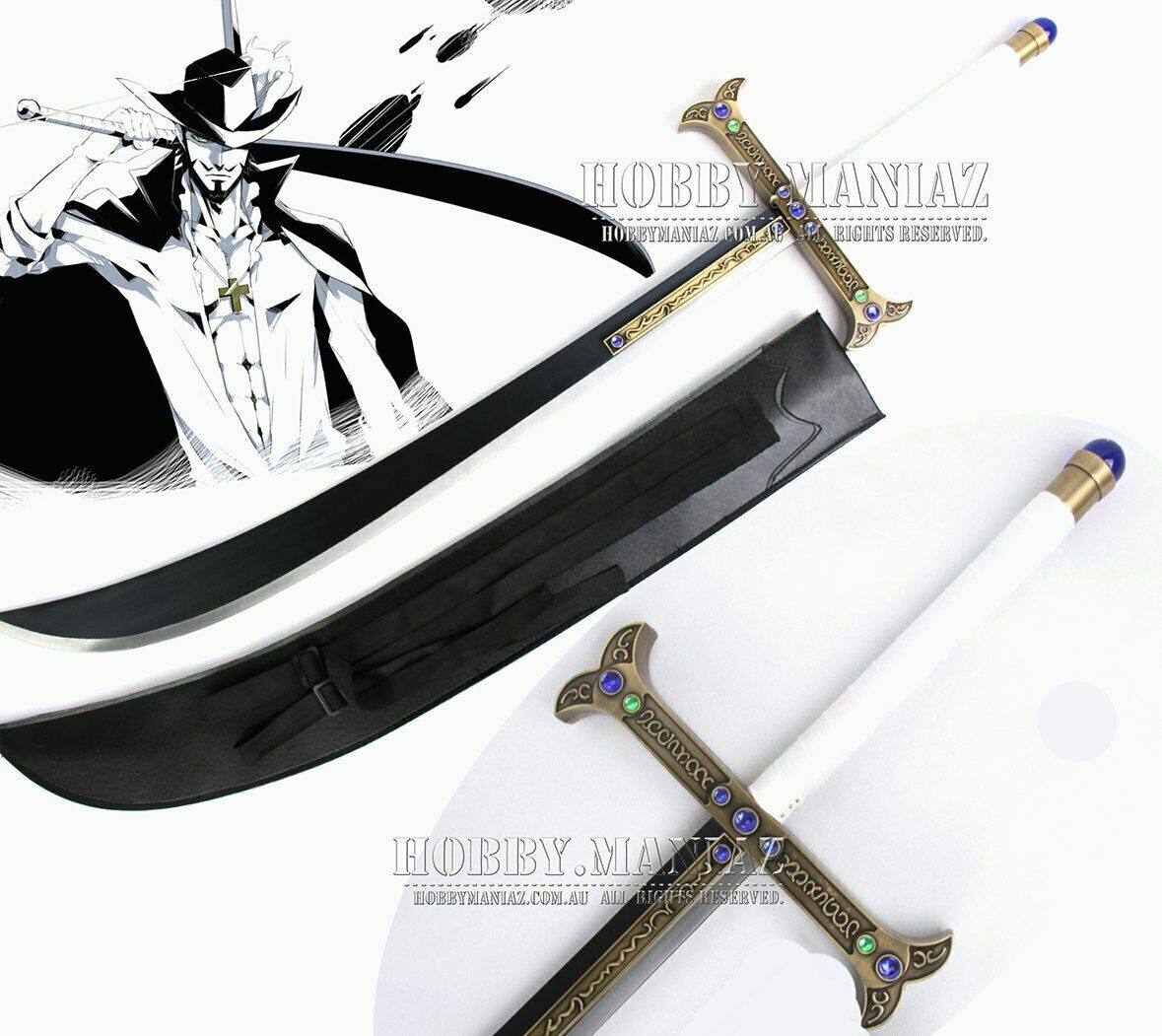 How To Make - ONE PIECE MIHAWK SWORD YORU AT HOME🔥