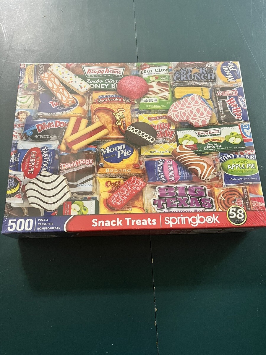 HUGE Drop Springbok 500 PC Puzzle Snack Treats 100 Complete