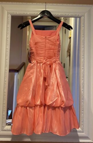 NWT Princess Faith Girls Special Occasion Dress-Beautiful Coral Color Size 10 - Picture 2 of 3