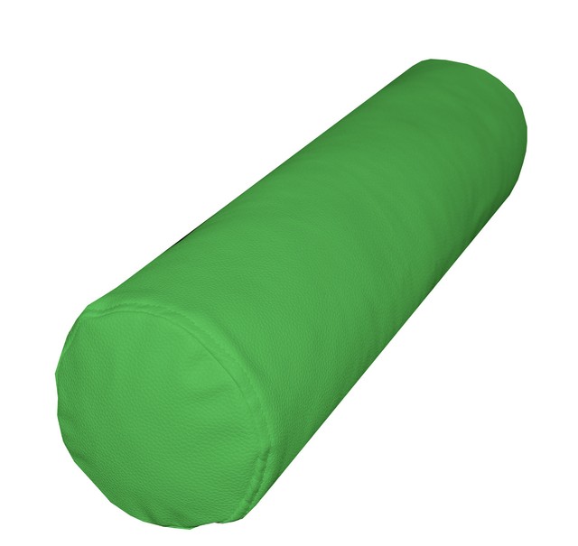 pb312g Lime Green Soft Faux Leather Skin Bolster Cushion Cover Yoga