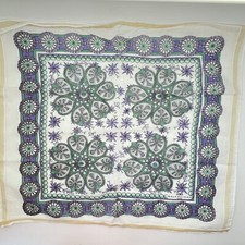 Vintage Balenciaga Scarf Purple Green Hankercheif Excellent Condition designer