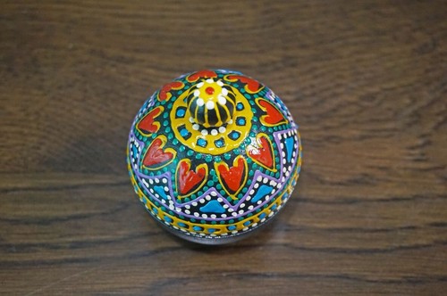 Handcrafted Thai Wooden Box Vintage Hand Painted Trinket Jewelry Box #108 - Picture 3 of 19